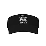 My Favorite People Call Me Paw Paw Sun Visor Hats for Men Women Adjustable Fashion Empty Top Visor Hats for Sport Outdoor Black