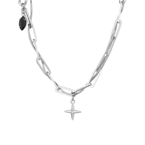 Bijoux hip-hop non-décolorants avec chaîne de clavicule robuste