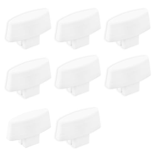 8pcs Dimmer Replacement Knobs, Non-Universal Dimmer Light Switch Knobs Light Switch Button Replacement Compatible with Lutron Glyder, Easy Installation (White)