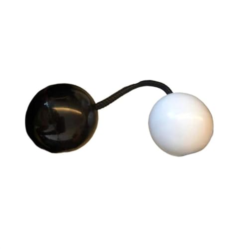 ZDOYUN Asalato Adjustable Length Rhythm Percussion Instruments, Kashaka Latin Rumba Shakers Fingertips Rotate Hit for Adult Beginners Festivals Gifts(1pcs,Black White)