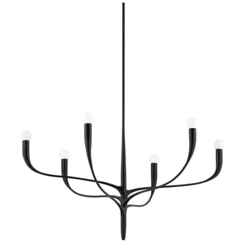 Hudson Valley Lighting Labra - 6 Light Chandelier-Aged Iron Finish Cover