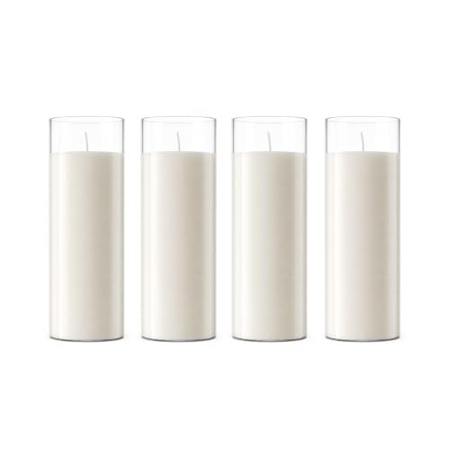 7 Day White Pillar Candles (4-Pack)