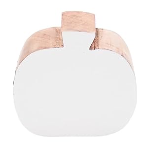 Woodenapplewithwhiteenamelfigurinefreestandingtabletopfalldecoration49inches Urban Country Home Decor Wooden apple with white enamel figurine freestanding tabletop fall decoration 49 inches urban country home decor