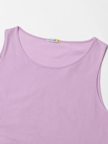 Image of Bewakoof Men's Solid Regular Fit Sleeveless Round Neck Cotton Vest