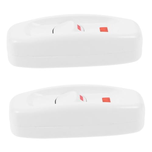 LIFKOME 2pcs Retro Charm Bedside Switch Button Inline Cord Switch for Lamp Replacement User-Friendly Squeeze Design Illuminated Single Control for Electrical Light