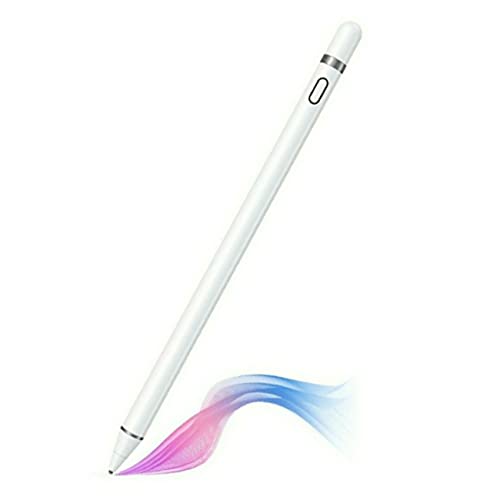 Active Stylus Pens for Touch Screens, Stylus Pencil Compatible for Apple,Capacitive Pencil for Kid Student Drawing, Writing,High Sensitivity,for Touch Screen Devices Tablet,Smartphone (White)
