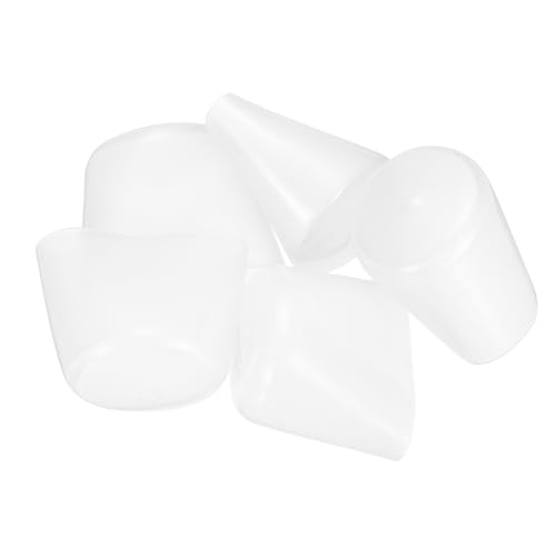 Image of uxcell 4pcs Rubber End Caps 38mm(1.5 Inch) ID Vinyl Round End Cap Cover Screw Thread Protectors Clear, 40mm Height