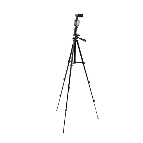 Image of Fill Light, Photography Lighting Kit with Tripod Mic 6500K 360 Video Recording Equipment Kit Fill Light Tripod Set for Cameras and Smartphones