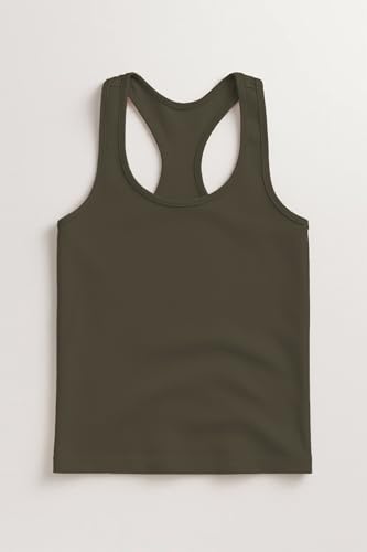 Image of Kurve Premium Girls Seamless Supersoft Wide Strap Comfortable Racerback Tank (Made with Love in The USA)