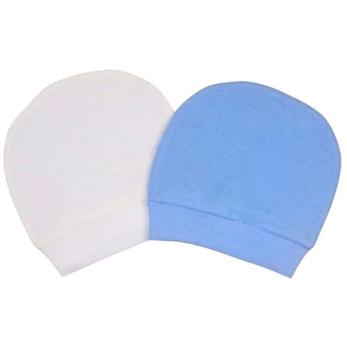 Toucas Tocas Para Bebe Recém Nascido Kit C/ 3 Unidades (Azul-MENINO, RN)