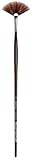 da Vinci Varnish & Priming Series 485 Top Acryl Fan Blender Brush, Synthetic with Anthracite Lacquered Handle, Size 3