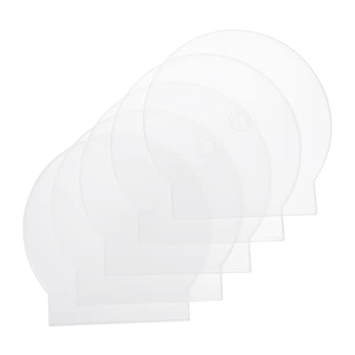 Alipis 20Pcs Transparent Plastic CD Storage Box Semicircular Design for Optical Disks Media Storage Case for Organizing DVDs and Craftsmanship