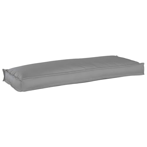 Coussin rectangulaire gris pour banc en bois dur et inconfortable - 2