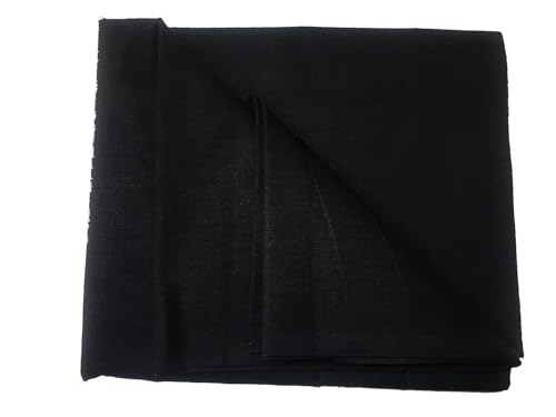 Image of Black Pooja Cloth, Traditional Prayer Fabric, 1 x 1.25 Metres