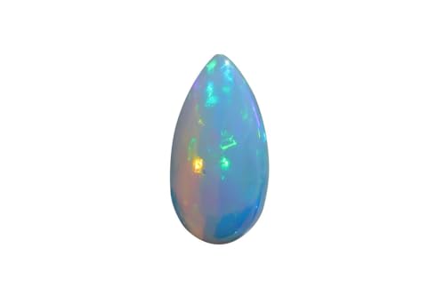 Opale cabochon éthiopienne naturelle de 2.3 cts, une gemme poire rare