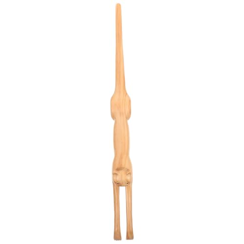 Gratte-dos en bois Cabilock forme chat à long manche pour massage