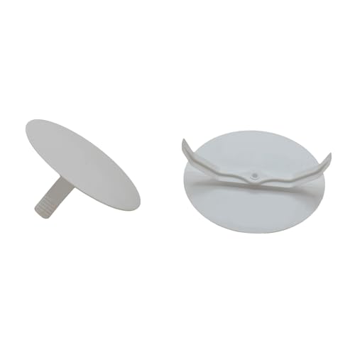 O4L Couvercles à ressorts, blancs, ronds, Ø 72 mm, pour boîtes encastrables de Ø 60 mm, lot de 5