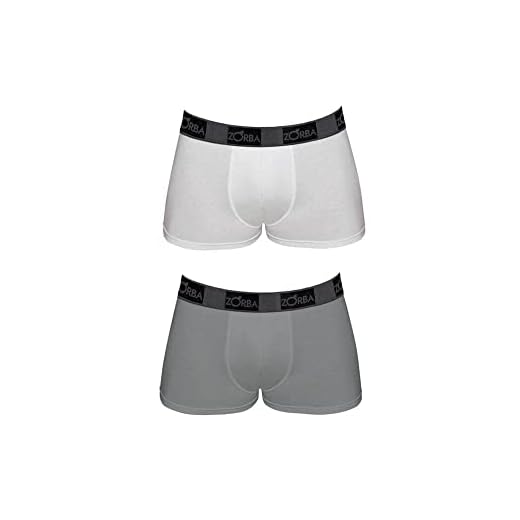 Kit c/ 2 Cuecas Zorba Boxer Plus 717 Branco/Grafite - P