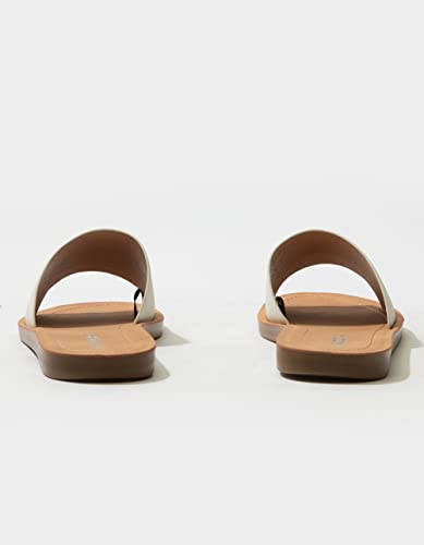Image of Soda Shoes Efron-S Women Flip Flops Basic Plain Slippers Slip On Sandals Slides Casual Peep Toe Beach