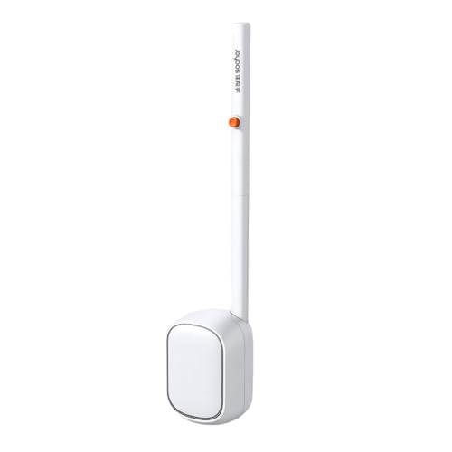Image of JOYBOS Wall Mounted Disposable Toilet Brush with 6 Refills, Acrylonitrile Butadiene Styrene (ABS), White, 10x9,5x51