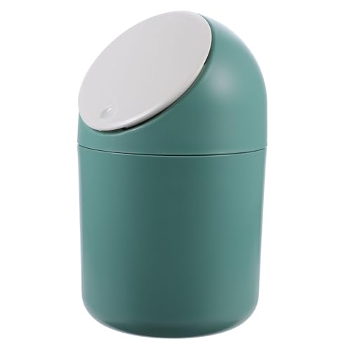 Mini Desktop Wastebasket with Flip Top Lid PP Plastic Office Trash Bin