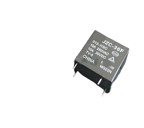 Relé JZC-36F 4 pines 12V 10A componente electrónico de conmutación para circuito PCB 2