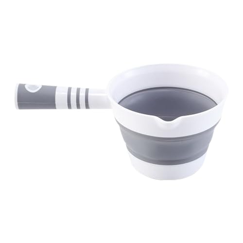 Cabezal de agua para baño – Escurridor plegable con diseño de gancho, bola de ahorro de espacio con mango ergonómico | Cuchara multiusos para limpieza de cocina, riego de jardín, ducha al aire libre o