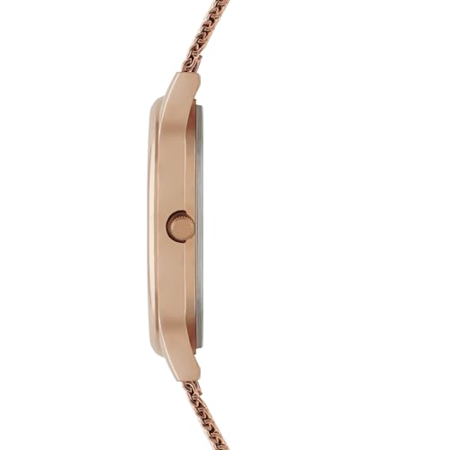 TEAL BY CHUMBAK Round Dial Analog Watch for Women|Chevron Collection| Stainless Steel Strap|Gifts for Women/Girls/Ladies |Stylish Fashion Watch for Casual/Work