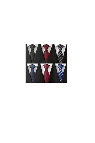 Image of Men's Necktie Classic Silk Tie Woven Jacquard Neck Ties 9 PCS
