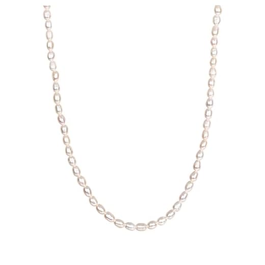 PAVOI 14K Gold Plated Freshwater Pearl Necklace for Women (4mm)