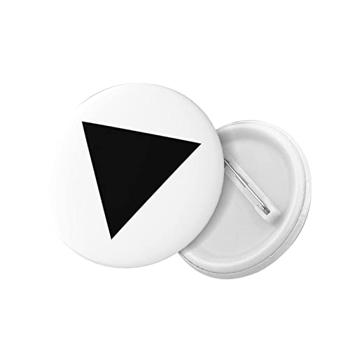 Black Triangle Pride Flag Round Badges 1.8 Inches Button Pins Badge Brooch Decoration for Hat Bags Clothes3