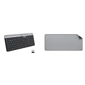 Logitech K580 Slim Multi-Device Wireless Keyboard Bluetooth/Receiver, Compact, Easy Switch, 24 Month
