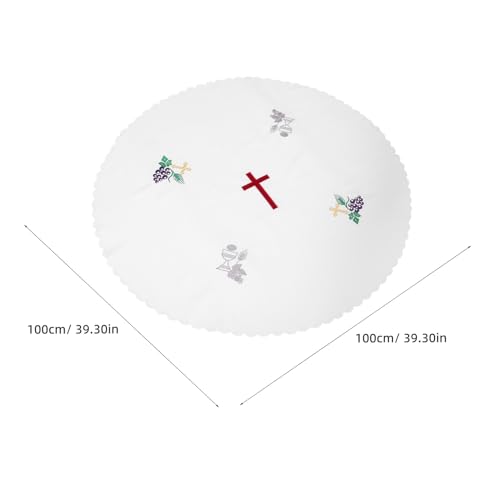 Mantel de comunión elástico y ajustable para mesas redondas de banquetes 3