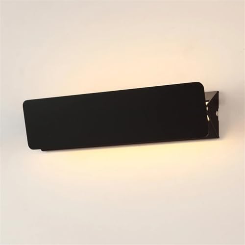 Applique murale LED alu cool white 15W noir pour la chambre