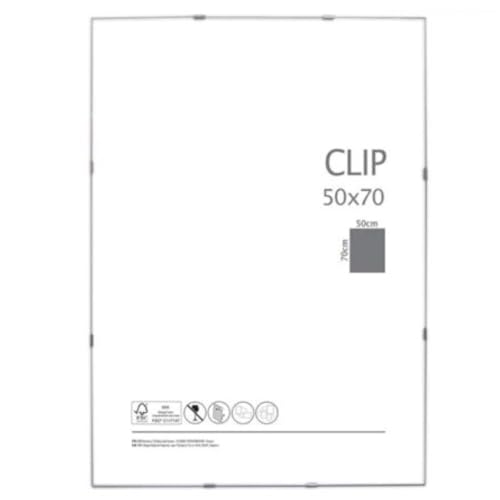 EffeDecor - Cornice a Giorno Lastra in Crilex e Supporto in Mdf Espositore Porta Foto per Poster,Puzzle,Foto,Magliette,Laurea,Diploma da Parete (Trasparente, 50x70 cm)