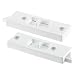 Prime-Line F 2598 Tilt Latch Pair, White Plastic Construction, Spring Loaded, 2 in. Hole Center Spacing