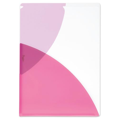 プラス パスティ クリアーホルダー フタ付 A4縦 ラズベリーピンク FL-700P4 【まとめ買い5枚セット】
