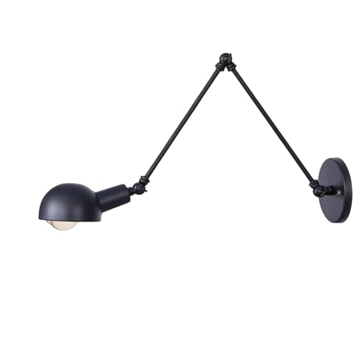 GUODDM Lámpara De Pared Extensible De Brazo Largo Retro Vintage, Aplique Industrial De Metal E27, para Pasillo, Sala De Estar, Estudio, Bar, Decoración.(D)