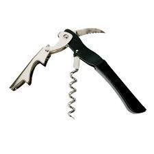 Rudra Exports Bottle Opener Black Corkscrew Upgraded Heavy Duty Wine Opener with Foil Cutter Bartenders Corkscrew for Wine and Beer: 2 Pc. 1