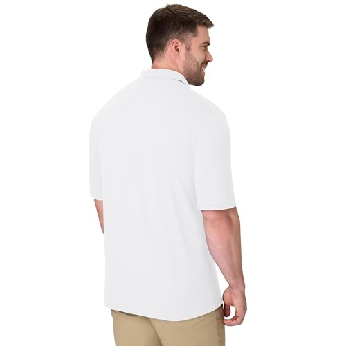 Image of Hanes Men's X-Temp Short Sleeve Polo Shirt, Midweight Men's Shirt