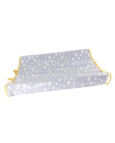 Trocador Americano Nuvens Com Fundo Cinza + Amarelo - Incrível! Bebê Querido