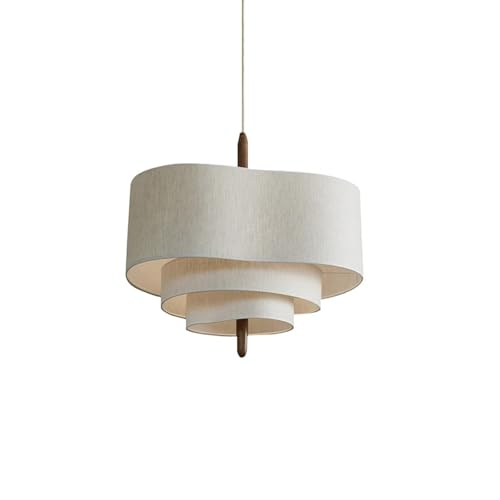 Lampe suspendue minimaliste blanche créative à 3 couches en tissu, douille E26 de 17,7 pouces de diamètre, lustres pour salon, chambre à coucher, balcon, couloir,...