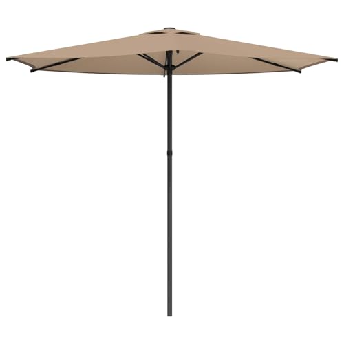 Gartensonnenschirm 270 x 270 cm Polyester Rechteckig Taupe