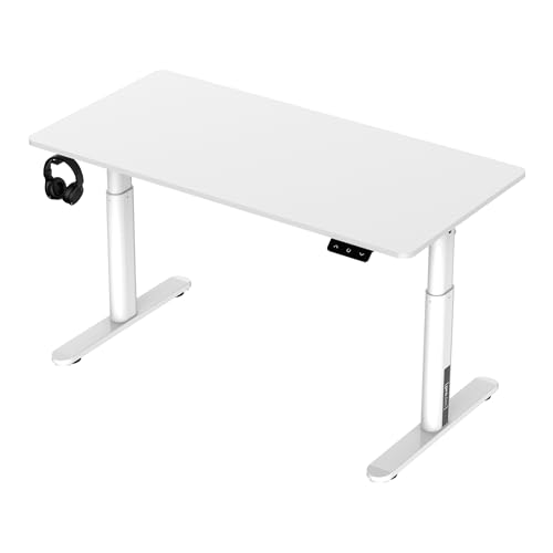 Miniatura 3 de Pro.Tec Mesa Escritorio Infantil Regulable En Altura 55-81 Cm Mesa Para Niños Con Ganchos De Acero Y Aglomerado Lxan 120 X 60 Cm - Blanco