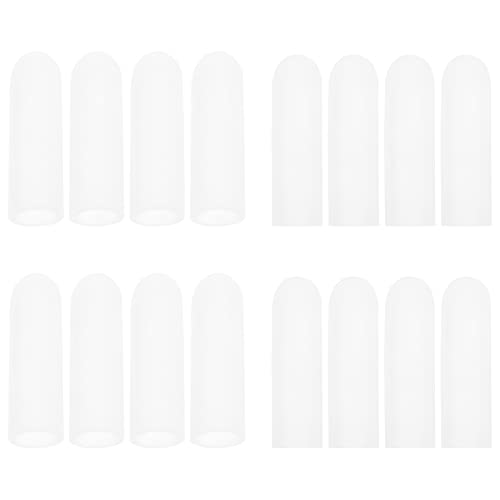 HOODANCOS 8 Pairs Reusable Silicone Finger Cover Protectors Protection Gardening Construction and Kitchen Use Transparent Design for Comfort and Durability