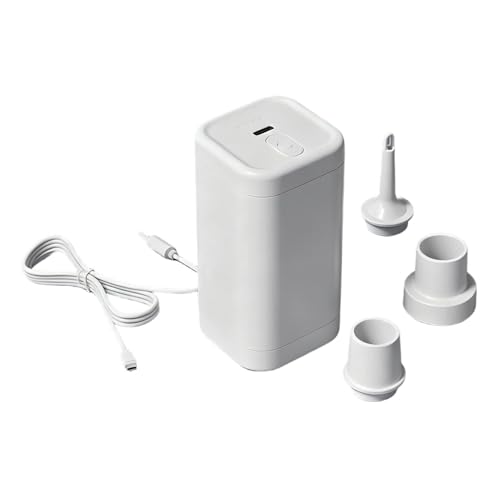 Bomba de aire portátil, recargable con 3 clavijas, 3,82 x 2,05 pulgadas bomba con construcción de alta velocidad, inalámbrico de aire, estilo de viaje, pequeño para piscina y camping