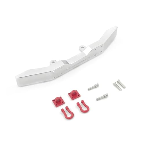 UNARAY Ajuste for WPL B14 B-14 B16 B-16 B24 B-24 B36 B-36 Q60 Q61 Parachoques Delantero de Metal con Gancho de Remolque 1/16 Camión Militar de Control Remoto 4WD 6WD Piezas de Mejora(Size:Silver)