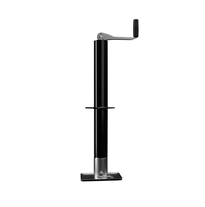 Top-Wind Trailer Jack with Rectangular Footpad | 5000LB Capacity A-Frame | 14 4/5" Travel | Excellent Powder Coat