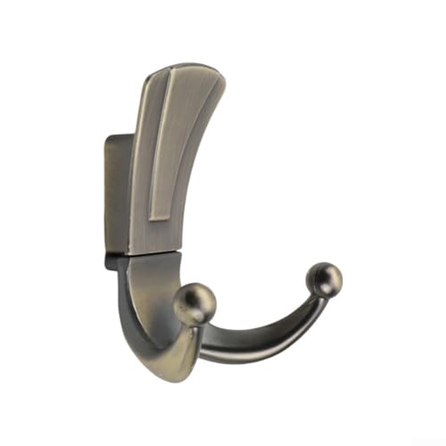 babominimer Gancio doppio in lega di zinco per bagno - Appendiabiti da parete in bronzo con fissaggio a 2 viti, adatto per cappelli, strumenti e abbigliamento()