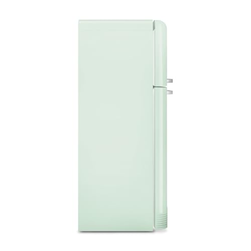 Image of Smeg FAB50 Retro Style Refrigerator - 19.28 cu. ft. Freestanding Fridge-Freezer, Dual Cooling, No-Frost, Adjustable Glass Shelves, Chrome Handle - Pastel Green - Made in Italy